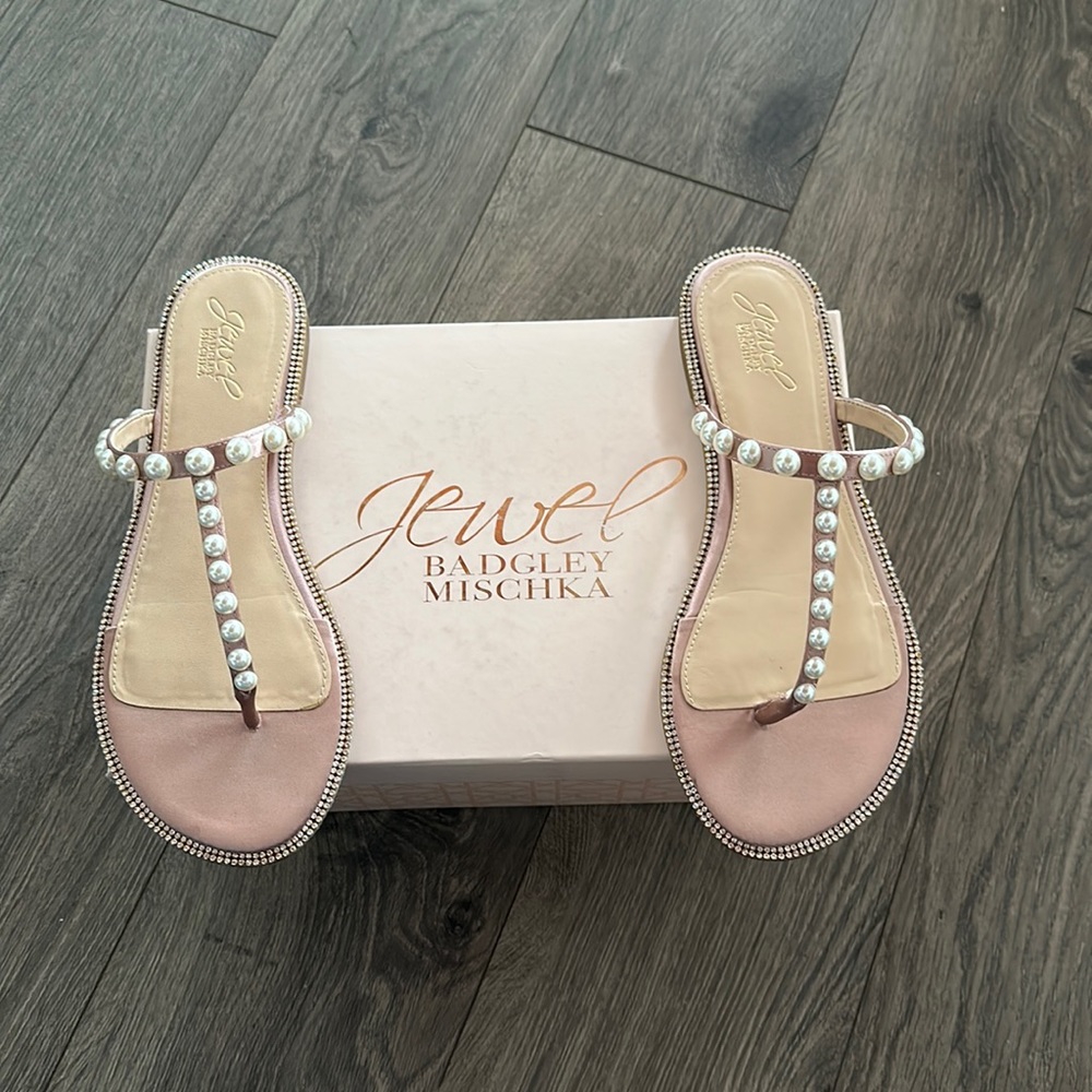 Gently used Jewel Badgley Mischka sandals